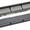 NaviaTec Cat6 Shielded 24-Port Patch Panel Black