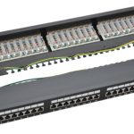 NaviaTec Cat6 Shielded 24-Port Patch Panel Black