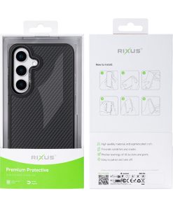 Rixus Mag Carbon With MagSafe Compatible For Samsung Galaxy S26 Black