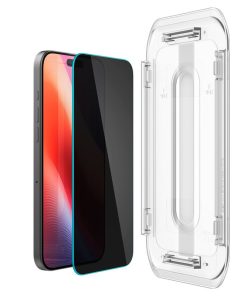 Spigen Glass tR EZ Fit (Privacy) 2 Pack, zaštitno staklo za ekran telefona 2 kom - iPhone 17/16 Pro/17 (AGL07929)