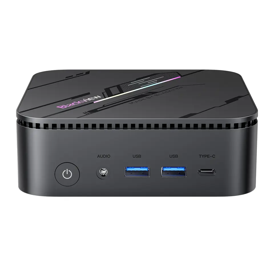 BLACKVIEW MP100 Pro Mini PC, Intel Alder Lake i3-1215U, 16GB DDR4, 512GB SSD, Intel UHD Graphics (12. Gen), Wi-Fi, BT 5.2, DP/HDMI/LAN, 6xUSB-A 3.1, USB-C, Win11Pro