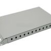 NFO Patch Panel 1U 19" - 12x SC Simplex LC Duplex, Slide-out on rails, 1 tray
