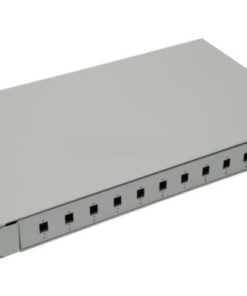 NFO Patch Panel 1U 19" - 12x SC Simplex LC Duplex, Slide-out on rails, 1 tray