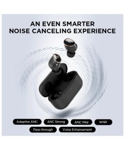 1MORE EVO BT5.2 bežične slušalice s mikrofonom, ANC, LDAC, aptX, IPX4, Sound ID App, 28h, crne