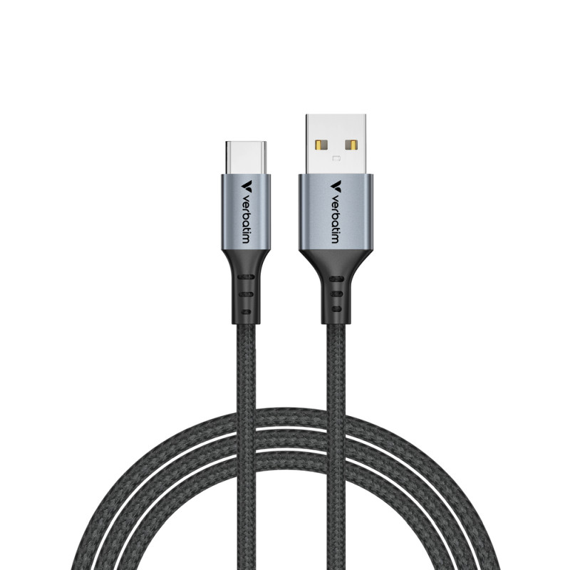 Verbatim Sync & Charge kabel USB-A na USB-C, M/M, 18W QC3.0, crni, 1.2m
