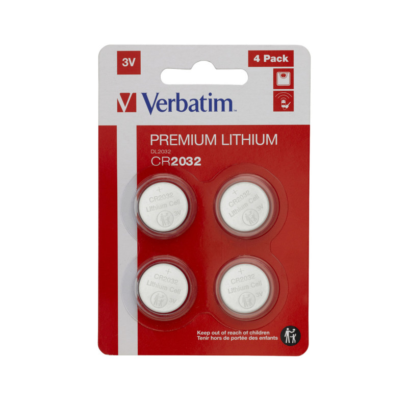Verbatim CR2032 Lithium baterija, 3V (4 kom./pakiranje)