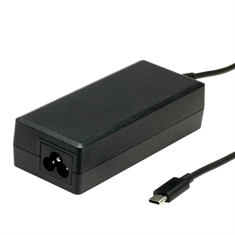 Roline USB-C strujni adapter, utor za 3-pinski kabel ("Mickey Mouse"), 65W