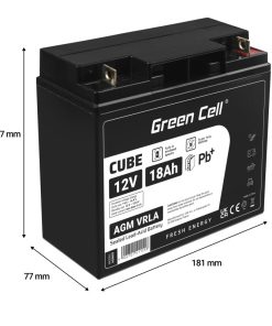 Green Cell (AGM09) baterija AGM 12V/18Ah