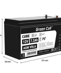 Green Cell (AGM05) baterija AGM 12V/7.2Ah