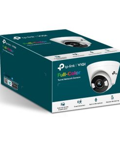 TP-LINK 4MP Full-Color Turret Net, H.265+/H.265/H.264+/H.264, 1/3" Progressive Scan CMOS, Color/0.04 Lux@F1.6, 0 Lux with IR/White Light, 25fps/30fps ( 2560x1440,2304x1296, 2048x1280, 1920x1080), PoE