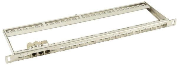 NaviaTec 0.5U Blank Patch Panel 24 Ports, 19", steel, for slim keystone