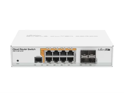 MikroTik 8x Gigabit Ethernet Smart Switch with PoE-out, 4x SFP cages desktop case