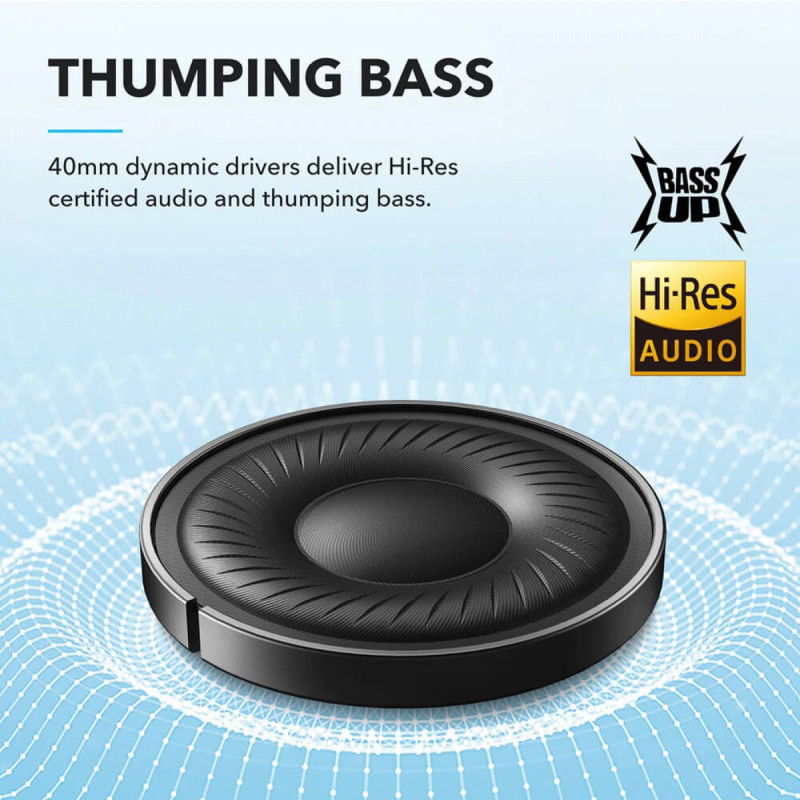 Anker Soundcore Q20i naglavne bežične Bluetooth 5, slušalice s mikrofonom, 60h, EQ, crne A3004G11