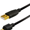 Transmedia USB typeA plug-Micro USB typeA Gold Plated Plug