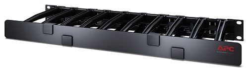 APC 1U Horizontal Cable Manager, 6" (150mm) deep, Single-Sided with cover