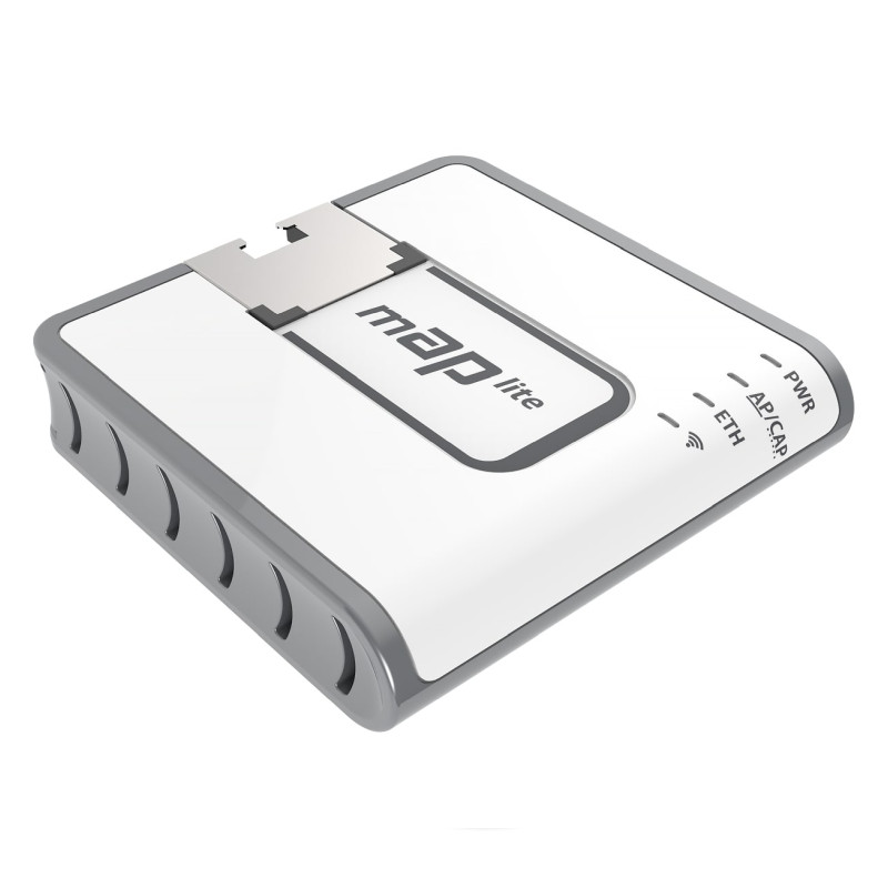 Mikrotik RBmAPL-2nD, mAP lite, 650Mhz CPU, 64MB RAM, 1×LAN, built-in Dual Chain 2.4Ghz 802.11bgn sa integriranim antenama, RouterOS L4, plastično kućište, PSU