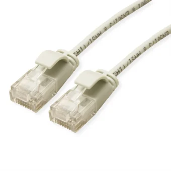 Roline UTP Data Center mrežni kabel, Cat.6a (Class EA), LSOH, Slim, sivi, 0.5m