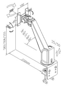 Roline VALUE zidni/stolni nosač/ruka za monitor, nosivost do 10kg, sivi