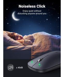 UGREEN SILENT bežični miš, 4000 DPI, USB, sivi
