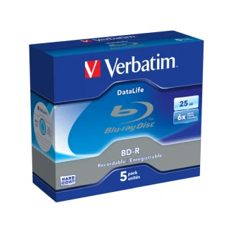 Blu-Ray Verbatim BD-R SL 6× 25GB Hard Coat Scratch Guard Plus 5 pack JC