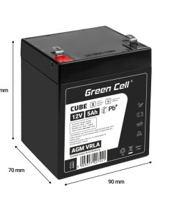 Green Cell (AGM27) baterija AGM 12V/5Ah