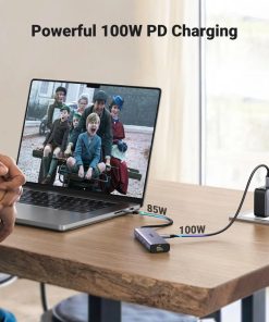 UGREEN 6-portni USB-C HUB USB-C 3×USB-A 3.0, 1×HDMI,1×RJ45,1×USB-C PD, sivi