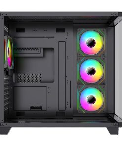 Bit Force CUBE ARGB-TGC-PWM4 Gaming Midi Tower ATX kućište bez napajanja, crno