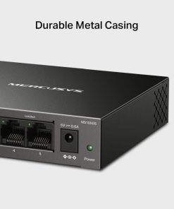 Mercusys MS105GS 5-Port Gigabit Desktop preklopnik (Switch) 5×10/100/1000Mbps, Plug & Play, Auto-Negotiation, Auto-MDI/MDIX, metalno kućište