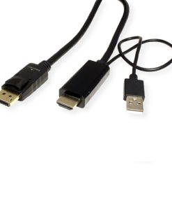Roline UHDTV - DisplayPort kabel, M/M, 2.0m, crni
