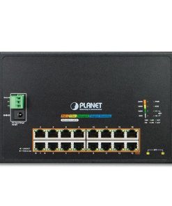 Planet Industrial 16-Port GbE 802.3at PoE 2-Port 100 1000X SFP Wall-mounted Managed Switch