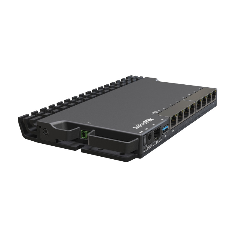 Mikrotik RouterBOARD RB5009UG+S+IN, ARMv8 CPU, 1GB DDR4 RAM, 1GB NAND, 1×2.5Gbit LAN, 7×1Gbit LAN, 1xSFP+ port, RouterOS L5, metalno desktop kućište, PSU