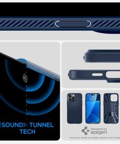 Spigen Liquid Air, zaštitna maska za telefon, tamno plava - iPhone 14 Pro Max