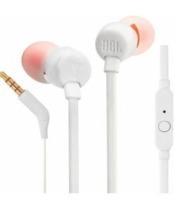 JBL T110E, in-ear slušalice s mikrofonom i upravljanjem s jednom tipkom, bijele