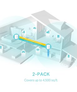 TP-Link AX3000 Deco X50 (2-pack), Dual-Band Mesh Wi-Fi 6, 574Mbps/2402Mbps (2.4GHz/5GHz), 802.11ax/ac/n/a/b/g, 3×G-LAN, Deco App