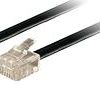 Transmedia Connecting Cable Western 8 4 to 6 4, 3m, Black