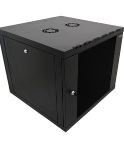 Canovate 12U 600x560x631 SINGLE zidni ormar s bočnim stranama koje se mogu otvoriti izvana, crni (WS3O-9-1265F)