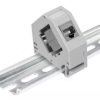 NaviaTec keystone jack holder for DIN rail, 1 port, with 1pc CAT6A STP keystone jack
