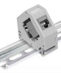 NaviaTec keystone jack holder for DIN rail, 1 port, with 1pc CAT6A STP keystone jack