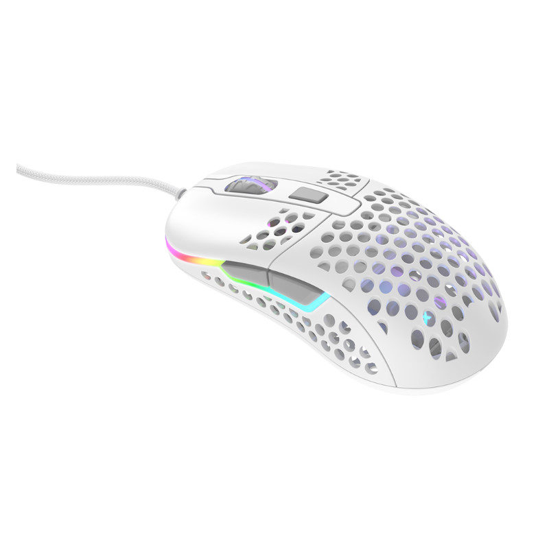 Cherry XTRFY M42 optički RGB igraći miš, 16000 cpi, USB, bijeli