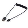 Roline USB2.0 kabel TIP A(M) na Micro B(M), spiralni, 1.0m, crni