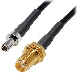 Transmedia Pigtail adapter TS9 plug to SMA socket