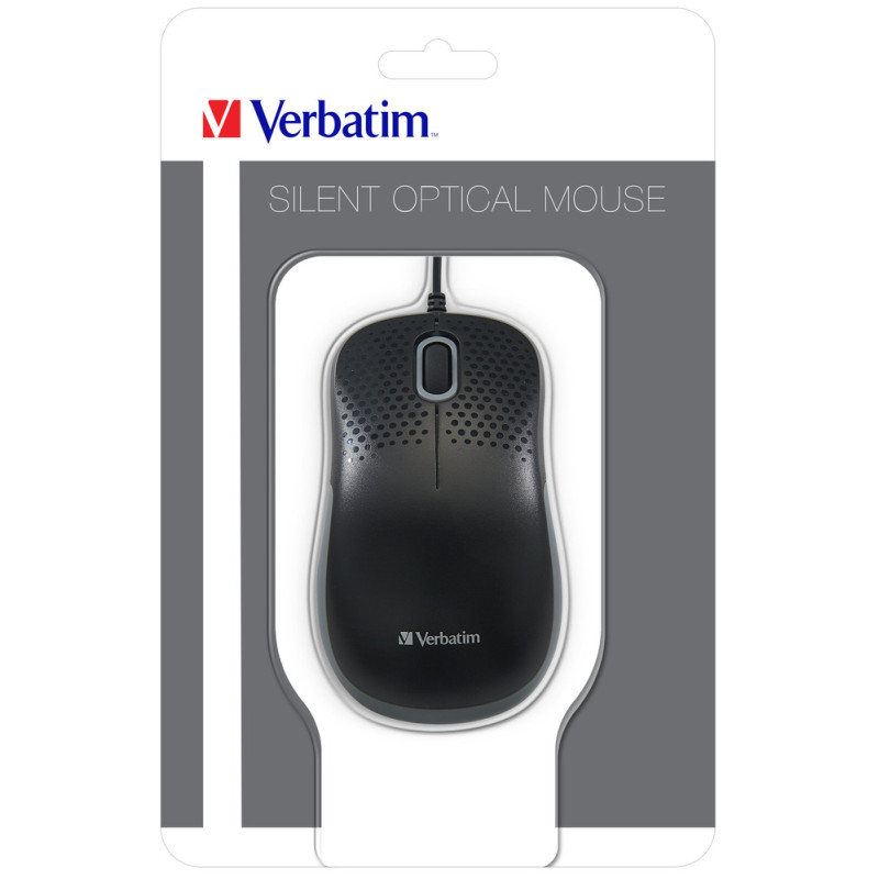 Verbatim Silent optički miš, 1000dpi, USB, crni