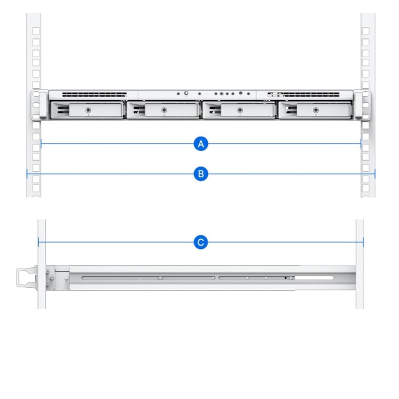 Synology RKM114 set vodilica - fiksne