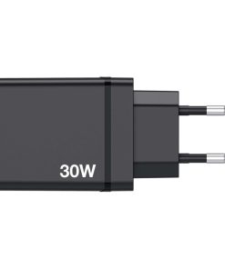 Verbatim zidni punjač 30W, 3×USB-A/1×USB-C, crni