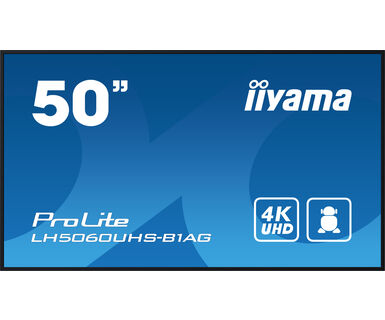 IIYAMA 50" LH5060UHS-B1AG 4K UHD (3840×2160) IPS Signage 24/7, 500cd/m2, 1200:1, Android OS, E-Share, iiSignage2