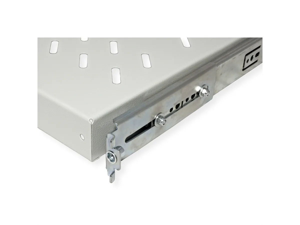 Roline 19" 1U izvlaćiva polica, D=550mm, nosivost 25kg, siva