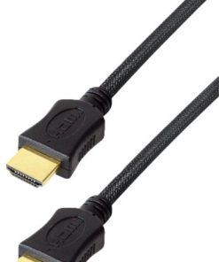 Transmedia High Speed HDMI braided cable with Ethernet 1,5m gold plugs, 4K