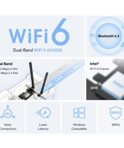 Mercusys AX3000 Wi-Fi 6 Bluetooth 5.2 PCIe Adapter