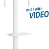Transmedia Pedestal for Flat Screens, 37“ - 75“ up to 40kg, white