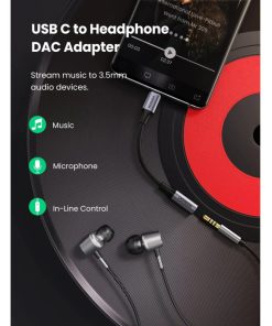 UGREEN adapter USB-C na 3.5mm, 10cm